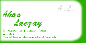akos laczay business card